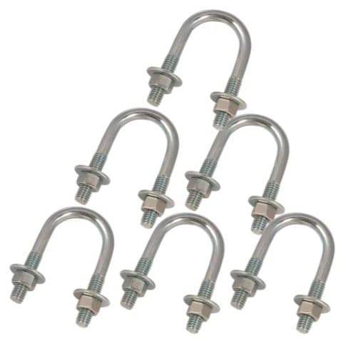 Pack X 6 Abrazadera Grampa U Bolt Rosca 5/16 P/caño 1 1/2" Pulg Kit 6 Uni