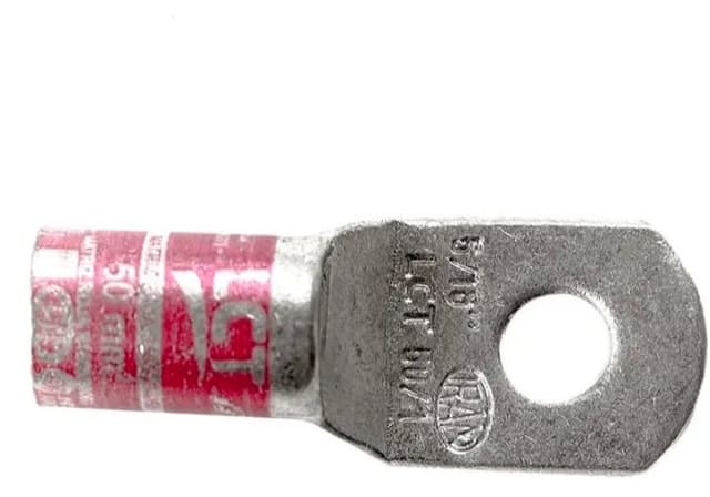 Terminal Desnudo Cobre Estañado 50mm Ojal 3/8 Por Unidad