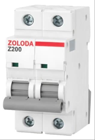 Llave Termica Bipolar 25A 6ka C Zoloda Z200 Acb206c06