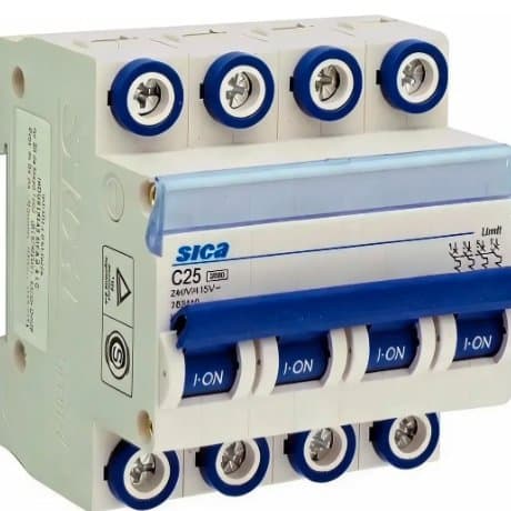 Termica Tetrapolar Termomagnetica 25a 4x25 Sica X Unidad