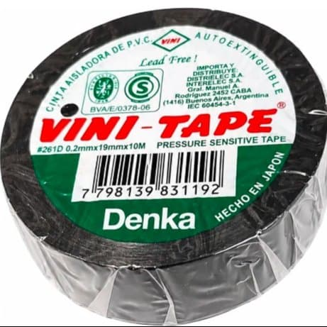 Cinta Aisladora Negra 19mm X 10m Vini-tape