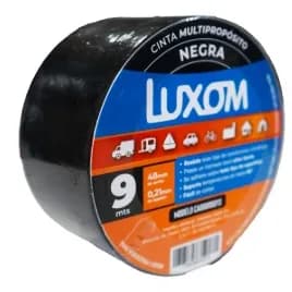 Cinta Multiproposito Negra 9 X 48mm Luxom Color Negro Lisa
